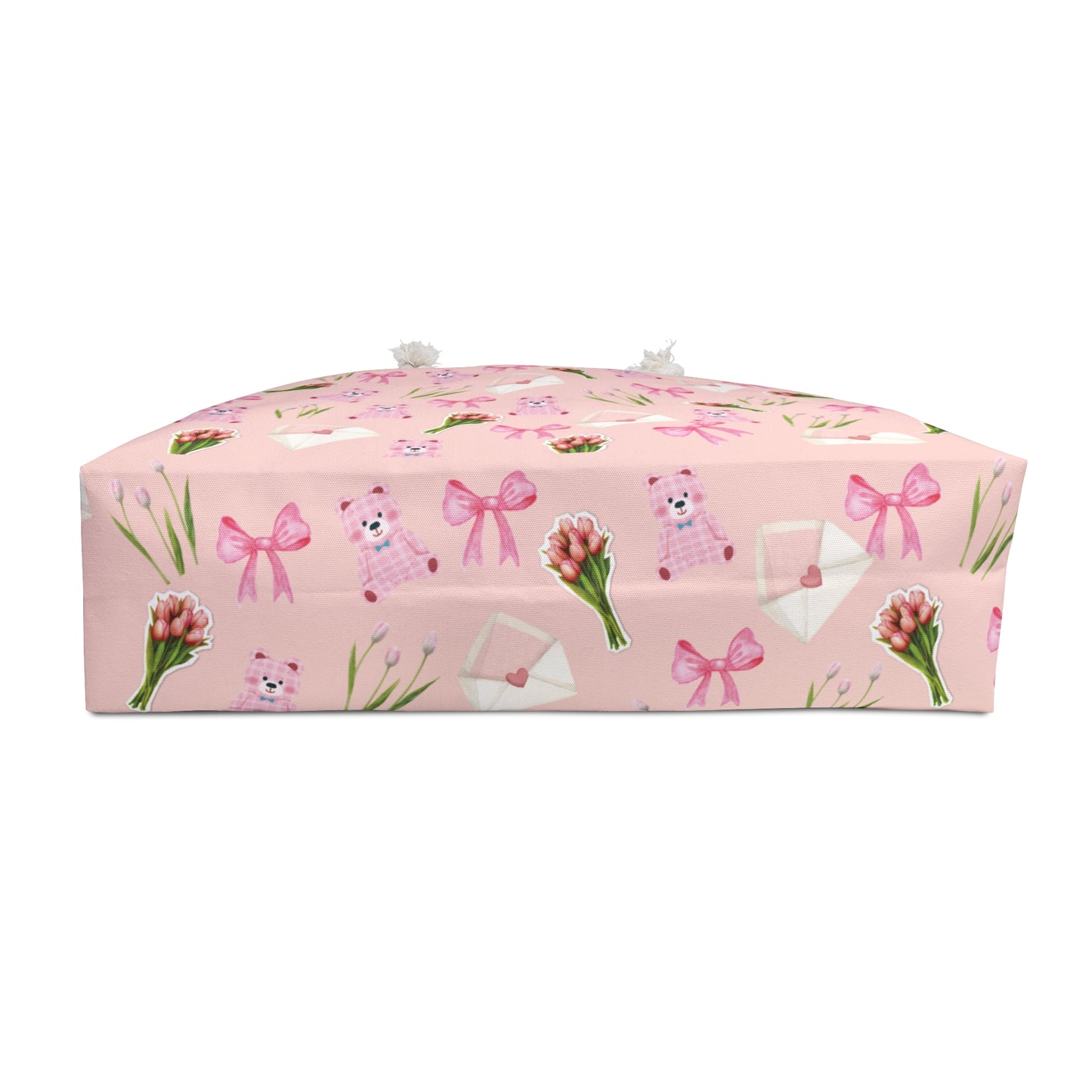 Weekender Bag – Pink Floral & Bunny Travel Tote