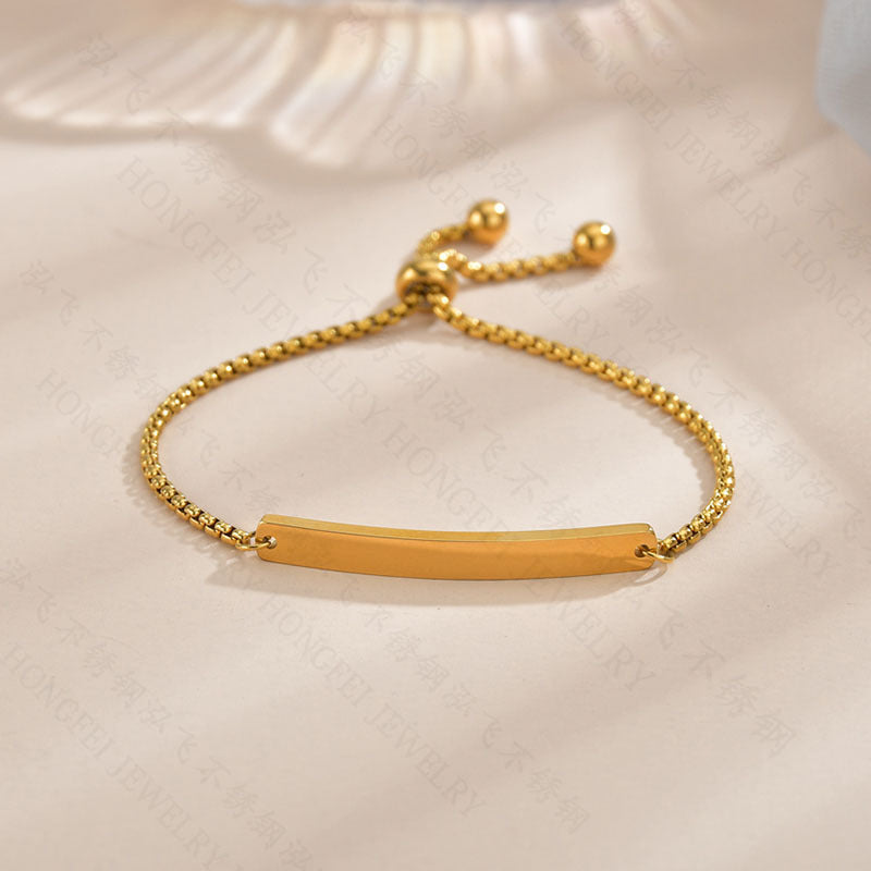 Glossy Bracelets Can Be Customized Lettering Trendy Men