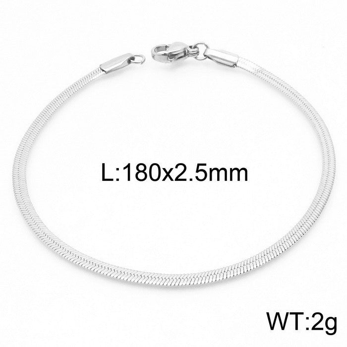 Simple Multi-size Blade Chain Bracelet For Men And Women