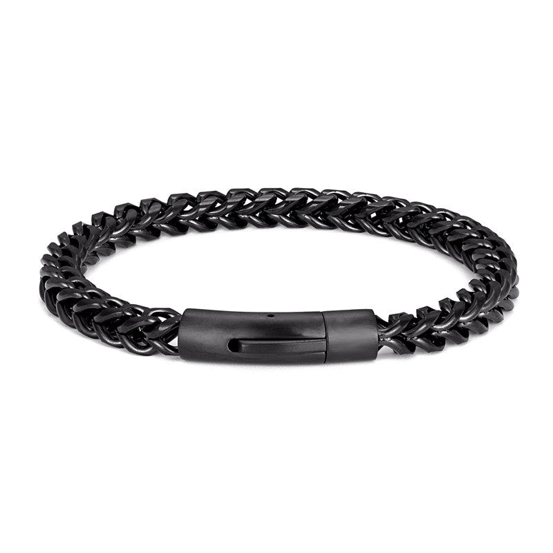 Stainless Steel Bracelet 6MM Vintage Gray Keel Chain Men