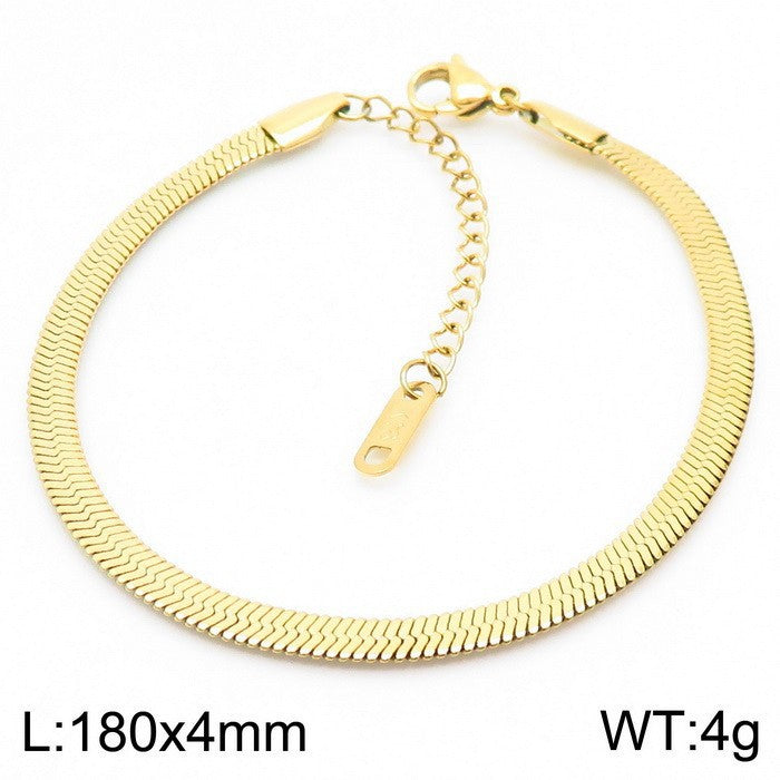 Simple Multi-size Blade Chain Bracelet For Men And Women