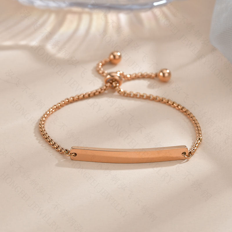Glossy Bracelets Can Be Customized Lettering Trendy Men