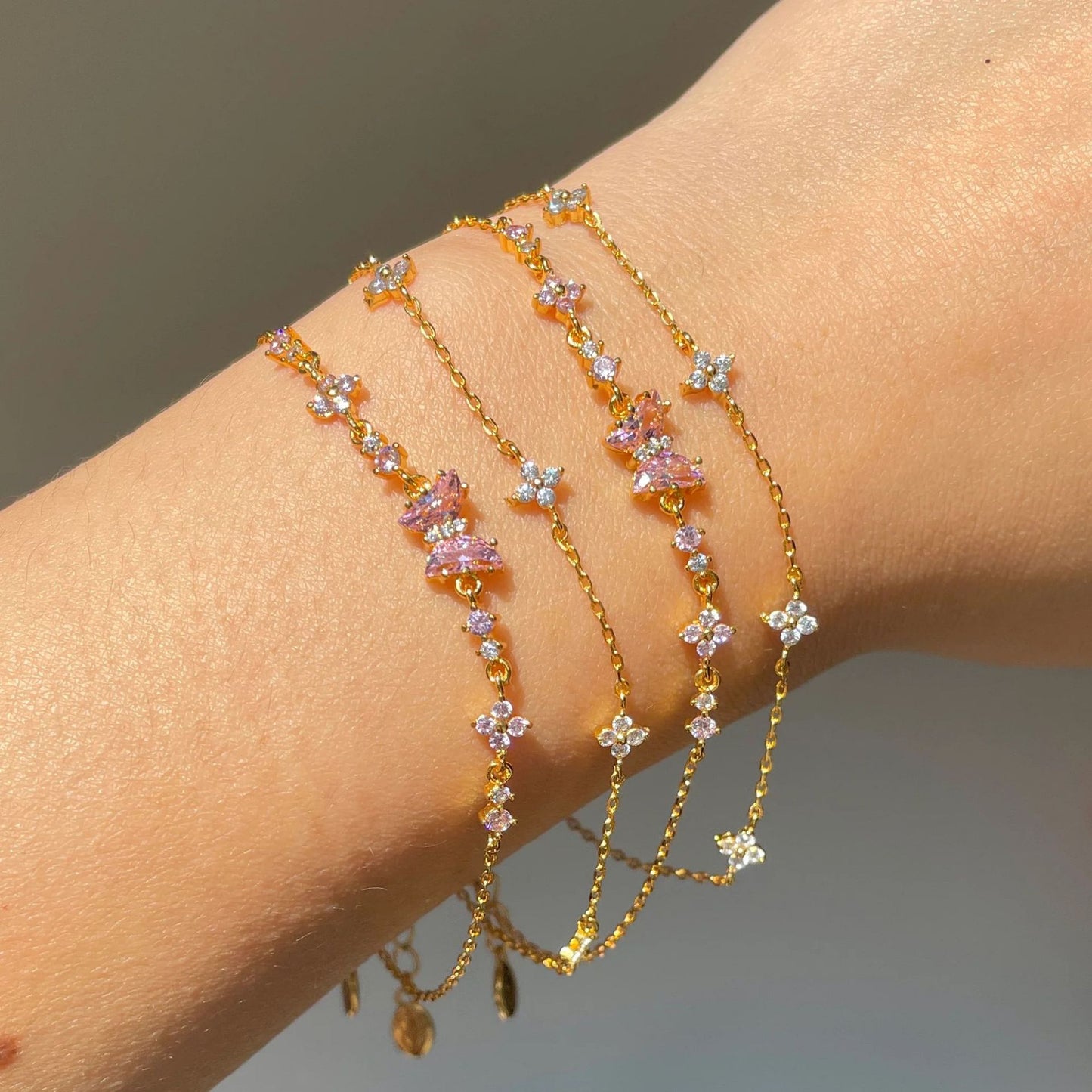Zircon Butterfly Bracelet Female Retro