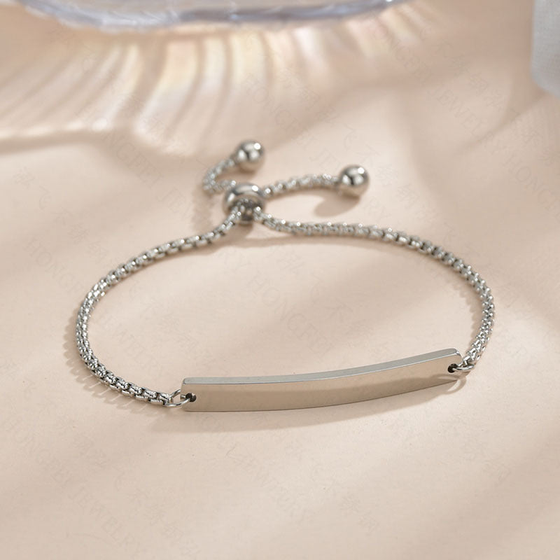 Glossy Bracelets Can Be Customized Lettering Trendy Men