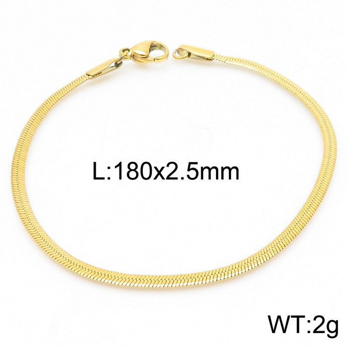 Simple Multi-size Blade Chain Bracelet For Men And Women