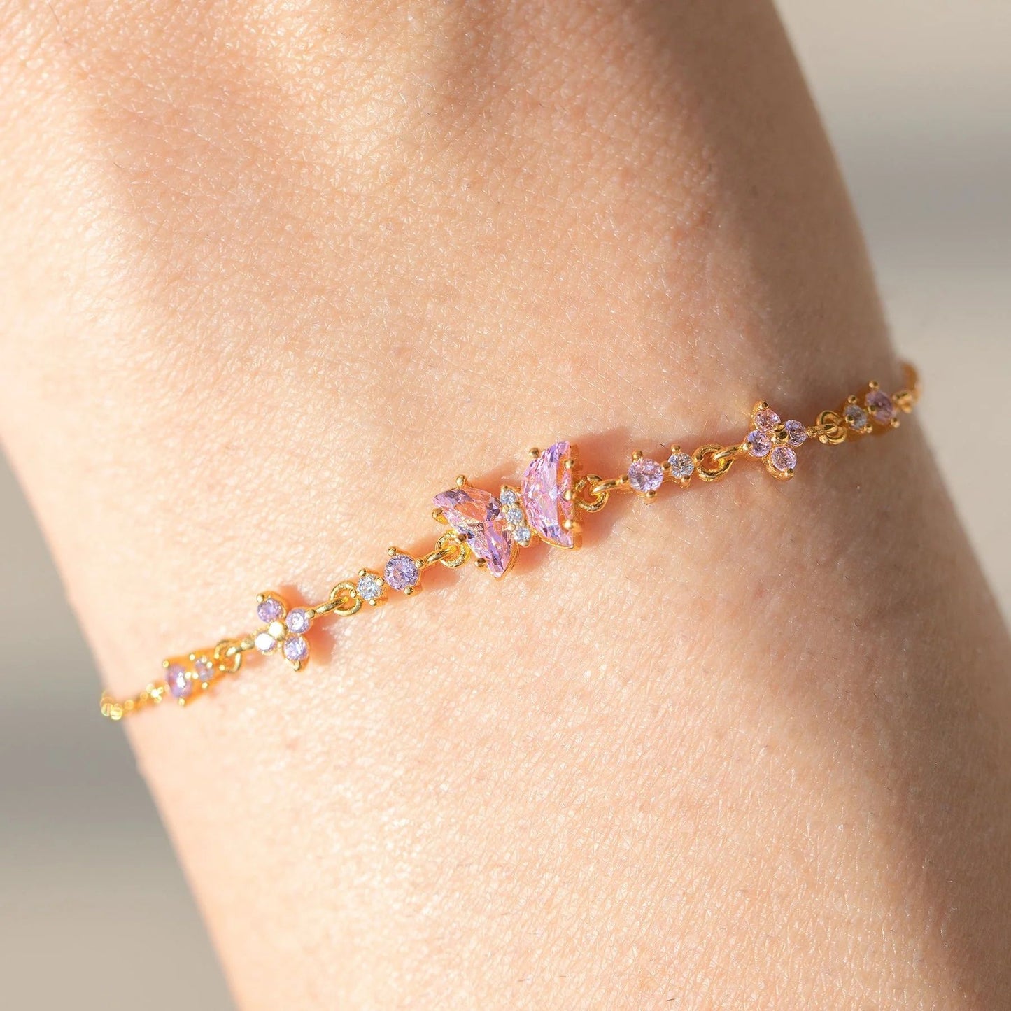 Zircon Butterfly Bracelet Female Retro